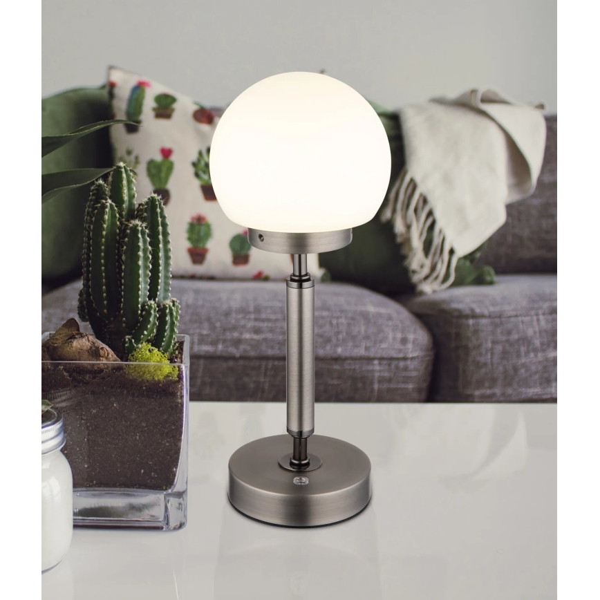 Globo - LED Stmívatelná nabíjecí dotyková stolní lampa LED/2,5W/5V 1800mAh 2700/4000/6500K antracit