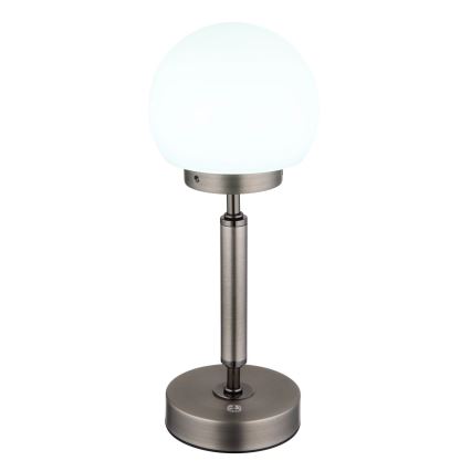 Globo - LED Stmívatelná nabíjecí dotyková stolní lampa LED/2,5W/5V 1800mAh 2700/4000/6500K antracit