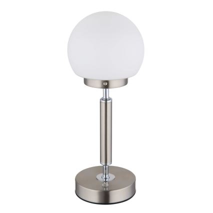 Globo - LED Stmívatelná nabíjecí dotyková stolní lampa LED/2,5W/5V 1800mAh 2700/4000/6500K matný chrom