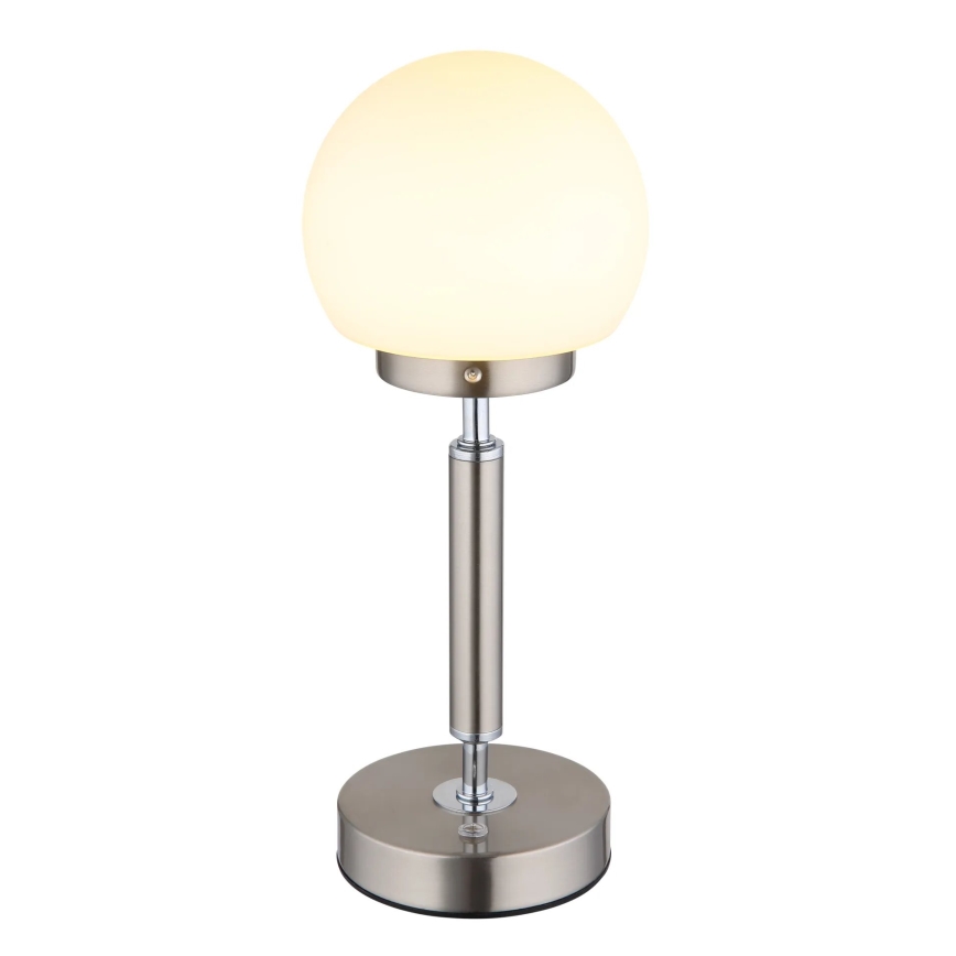 Globo - LED Stmívatelná nabíjecí dotyková stolní lampa LED/2,5W/5V 1800mAh 2700/4000/6500K matný chrom