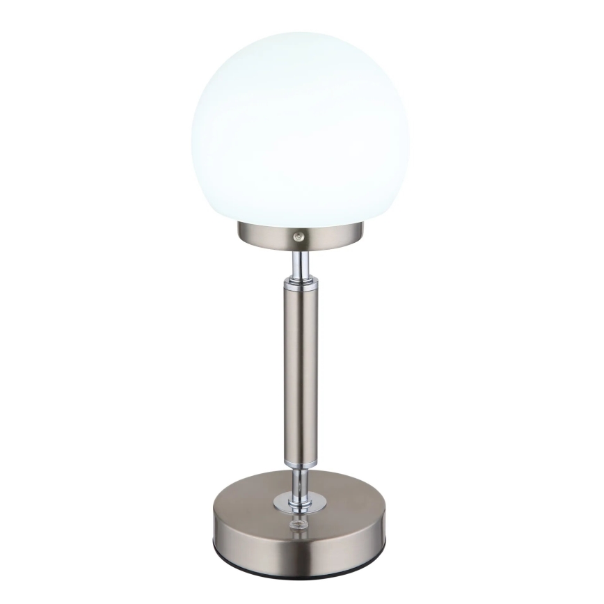 Globo - LED Stmívatelná nabíjecí dotyková stolní lampa LED/2,5W/5V 1800mAh 2700/4000/6500K matný chrom
