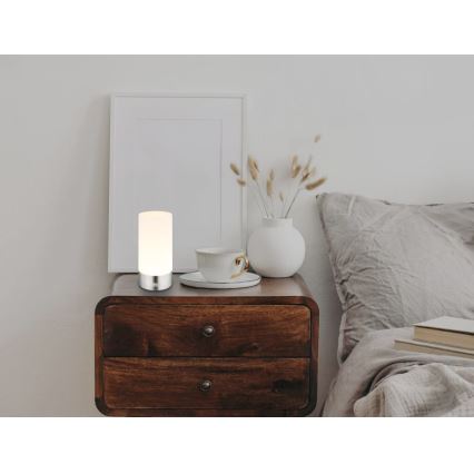 Globo - LED RGBW Stmívatelná dotyková venkovní stolní lampa LED/1,8W/5V 1500 mAh IP44 matný chrom