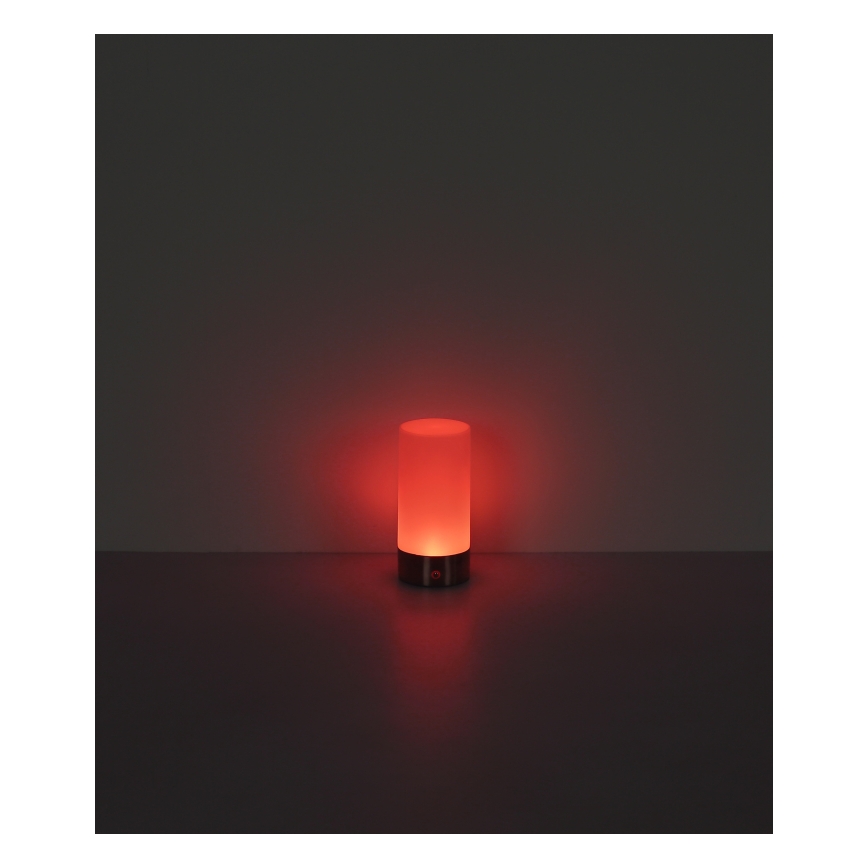 Globo - LED RGBW Stmívatelná dotyková venkovní stolní lampa LED/1,8W/5V 1500 mAh IP44 matný chrom