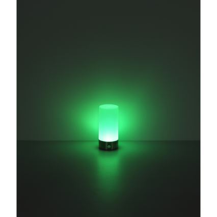 Globo - LED RGBW Stmívatelná dotyková venkovní stolní lampa LED/1,8W/5V 1500 mAh IP44 matný chrom