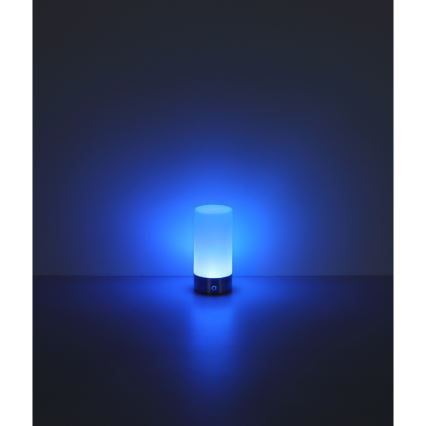 Globo - LED RGBW Stmívatelná dotyková venkovní stolní lampa LED/1,8W/5V 1500 mAh IP44 matný chrom