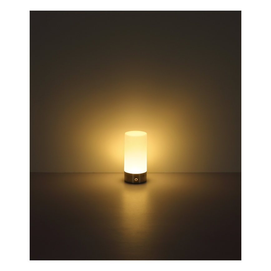 Globo - LED RGBW Stmívatelná dotyková venkovní stolní lampa LED/1,8W/5V 1500 mAh IP44 matný chrom