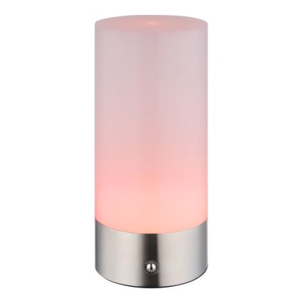 Globo - LED RGBW Stmívatelná dotyková venkovní stolní lampa LED/1,8W/5V 1500 mAh IP44 matný chrom
