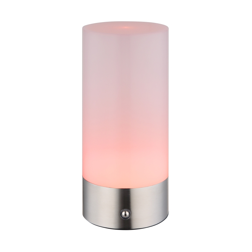 Globo - LED RGBW Stmívatelná dotyková venkovní stolní lampa LED/1,8W/5V 1500 mAh IP44 matný chrom