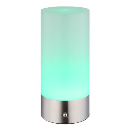 Globo - LED RGBW Stmívatelná dotyková venkovní stolní lampa LED/1,8W/5V 1500 mAh IP44 matný chrom