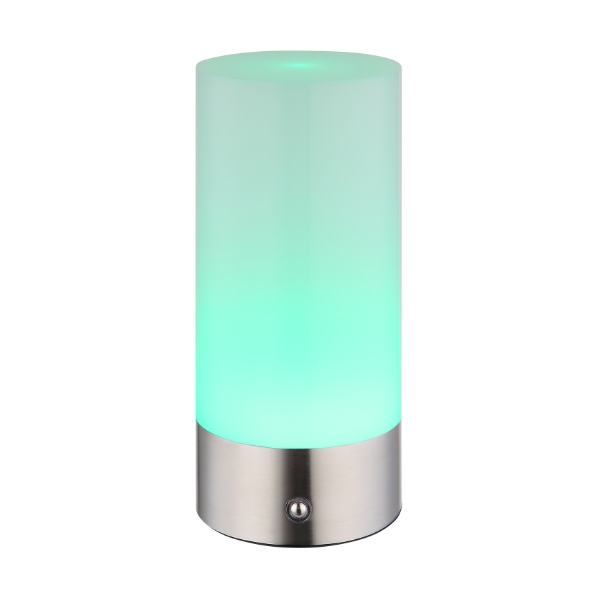 Globo - LED RGBW Stmívatelná dotyková venkovní stolní lampa LED/1,8W/5V 1500 mAh IP44 matný chrom