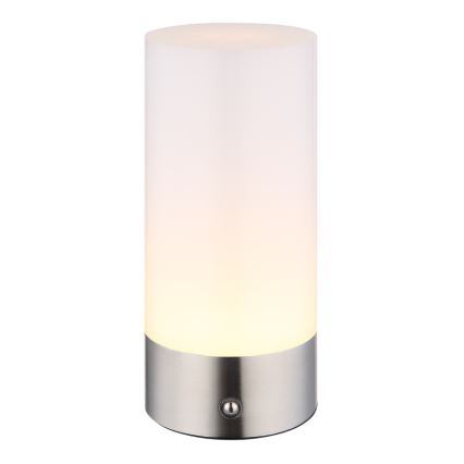 Globo - LED RGBW Stmívatelná dotyková venkovní stolní lampa LED/1,8W/5V 1500 mAh IP44 matný chrom