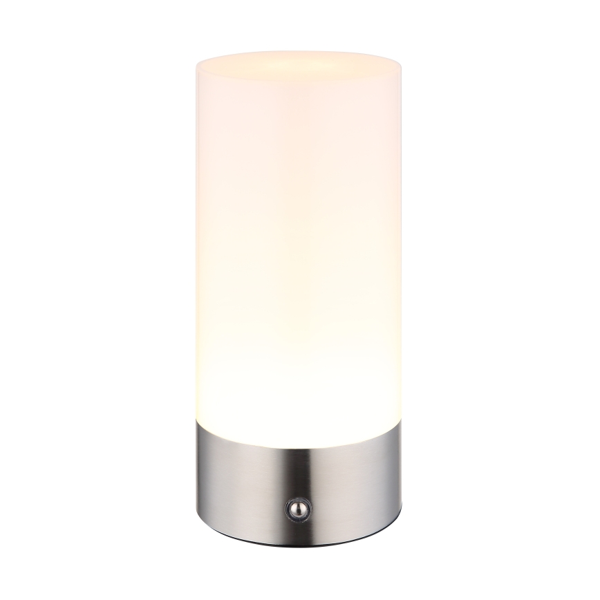 Globo - LED RGBW Stmívatelná dotyková venkovní stolní lampa LED/1,8W/5V 1500 mAh IP44 matný chrom