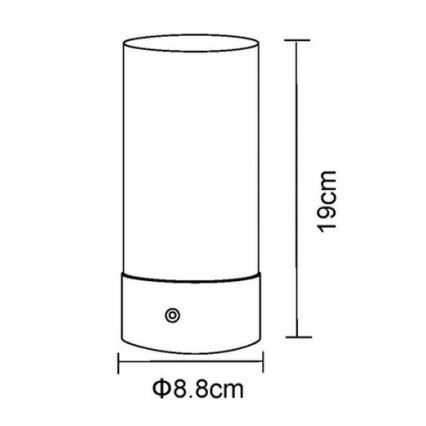 Globo - LED RGBW Stmívatelná dotyková venkovní stolní lampa LED/1,8W/5V 1500 mAh IP44 matný chrom
