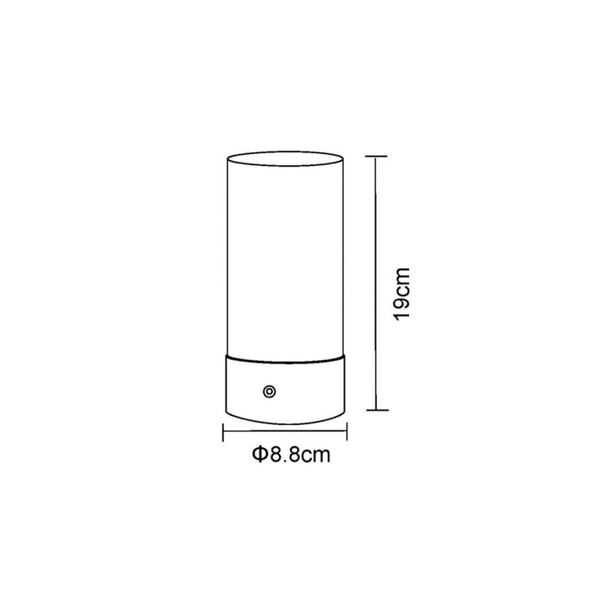 Globo - LED RGBW Stmívatelná dotyková venkovní stolní lampa LED/1,8W/5V 1500 mAh IP44 matný chrom