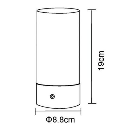 Globo - LED RGBW Stmívatelná dotyková venkovní stolní lampa LED/1,8W/5V 1500 mAh černá
