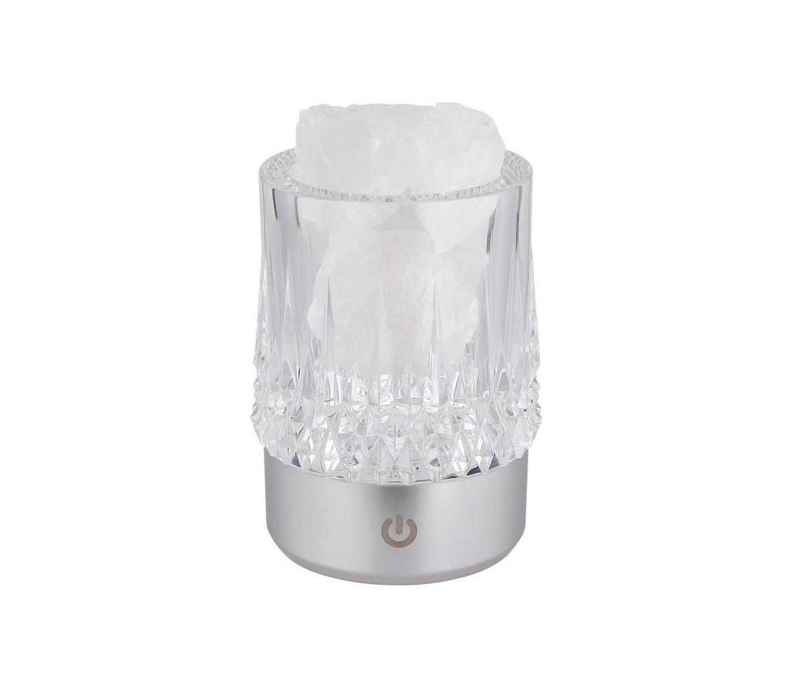 Globo 21044S - LED Stm dot stolní lampa LIZZY LED/1W/5V 3000K 1200 mAh stříbrná 21044S