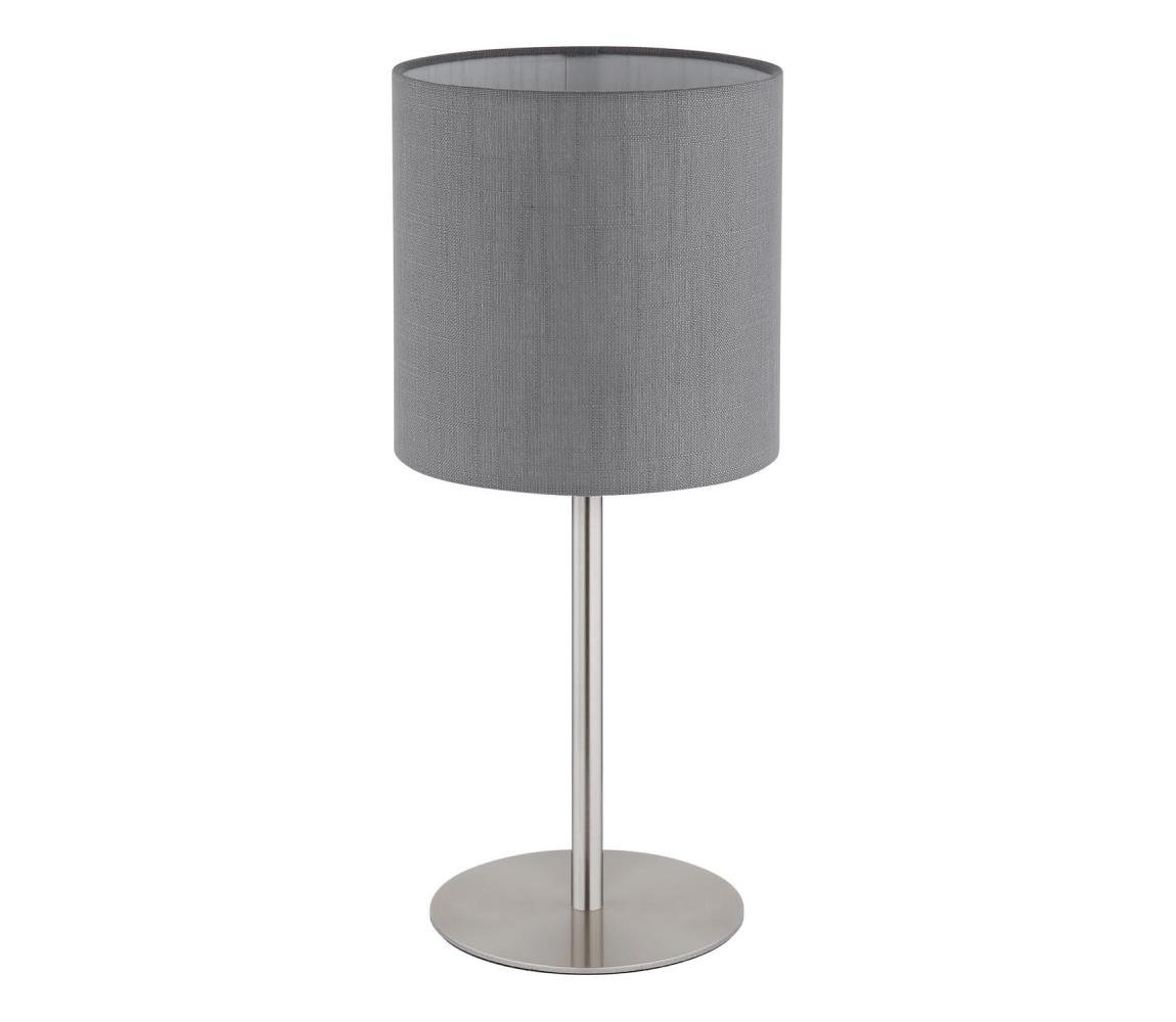 Globo 21440G - Stolní lampa BENSON 1xE27/40W/230V šedá 21440G Šedá,Matný chrom