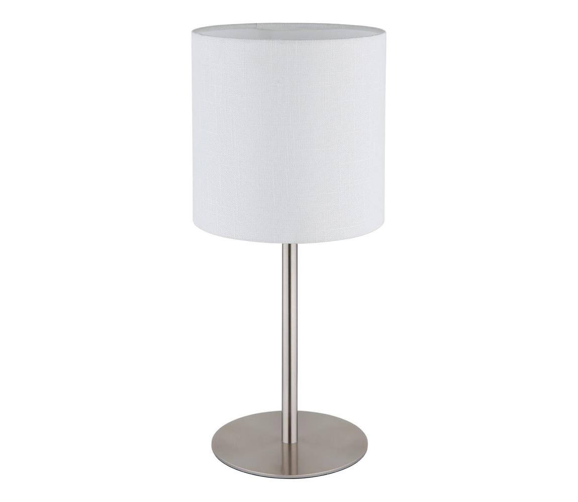 Globo 21440W - Stolní lampa BENSON 1xE27/40W/230V bílá 21440W Bílá,Matný chrom