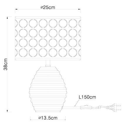 Globo - Stolní lampa 1xE27/60W/230V