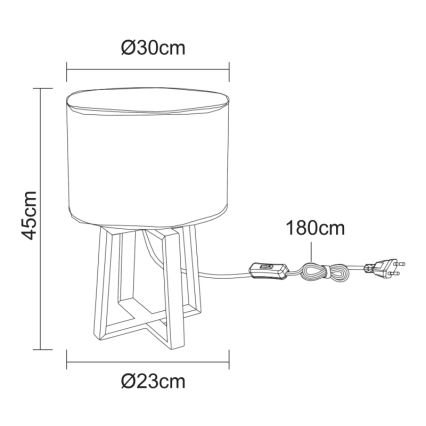 Globo - Stolní lampa 1xE14/40W/230V bílá