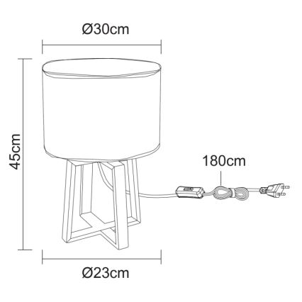 Globo - Stolní lampa 1xE14/40W/230V černá