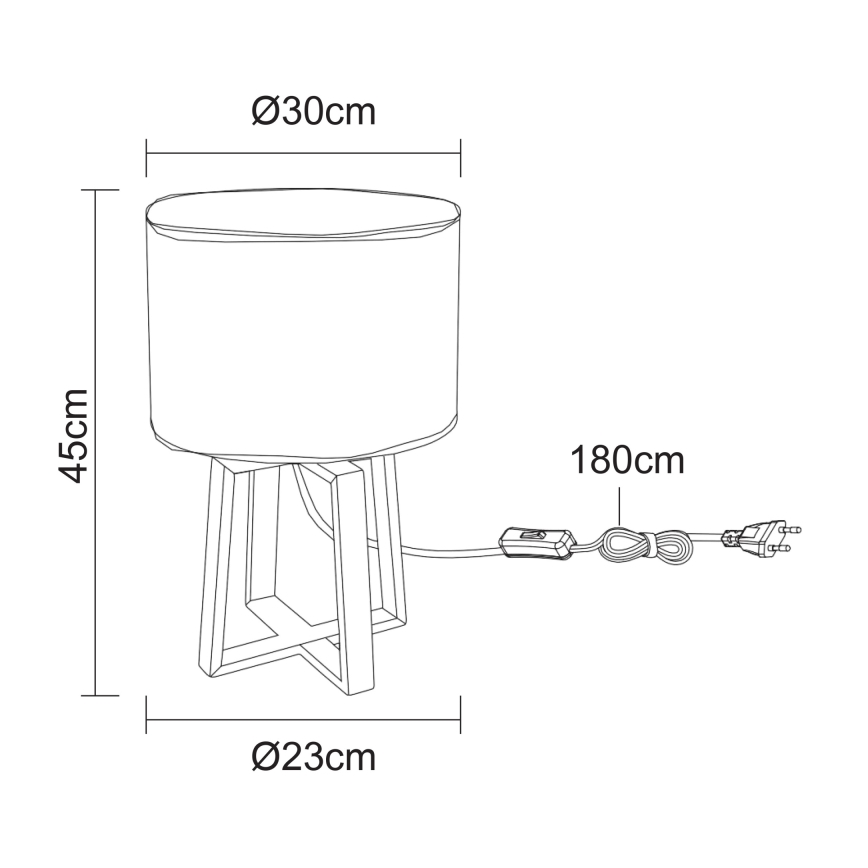 Globo - Stolní lampa 1xE14/40W/230V černá