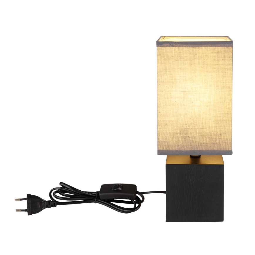 Globo 21628ALU - Stolní lampa VALENTINO 1xE27/7W/230V černá/antracit