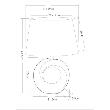 Globo - Stolní lampa 1xE27/40W/230V