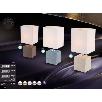 Globo 21677 - Stolní lampa E14/40W/230V