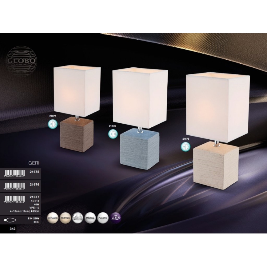 Globo 21677 - Stolní lampa E14/40W/230V