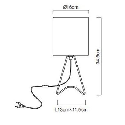 Globo - Stolní lampa 1xE14/40W/230V černá