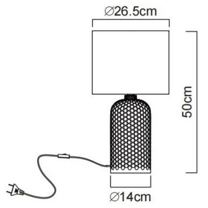 Globo - Stolní lampa 1xE27/60W/230V zelená