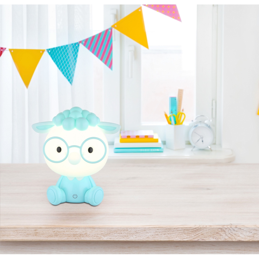 Globo - LED Stmívatelná nabíjecí dětská noční lampička LED/1W/5V 500 mAh modrá