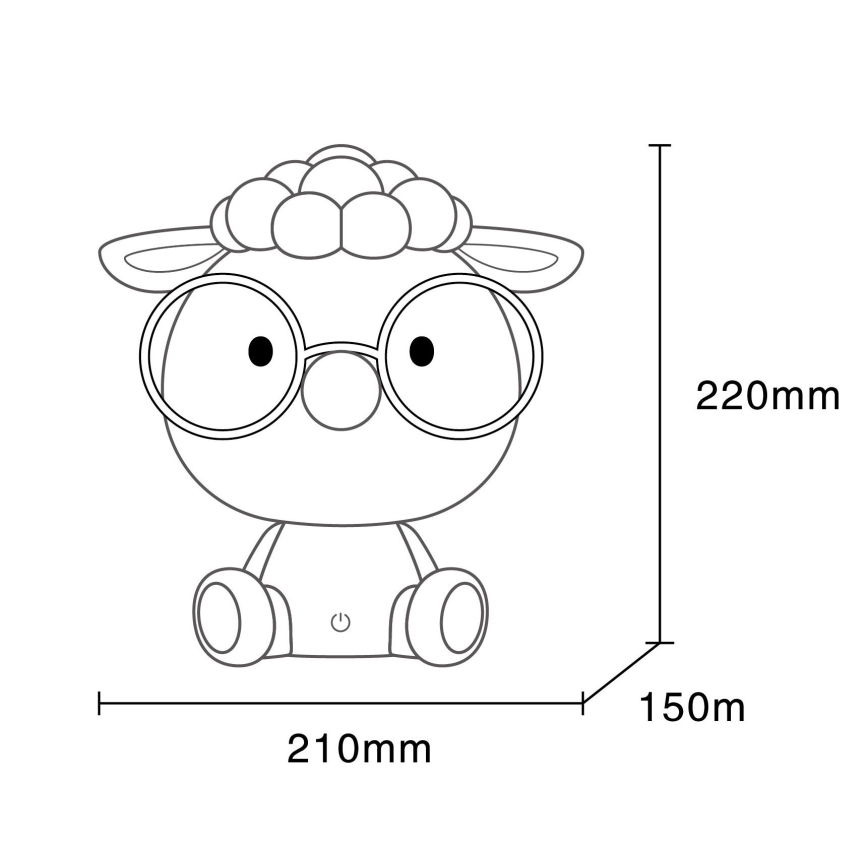 Globo - LED Stmívatelná nabíjecí dětská noční lampička LED/1W/5V 500 mAh modrá