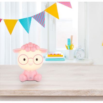 Globo - LED Stmívatelná nabíjecí dětská noční lampička LED/1W/5V 500 mAh růžová