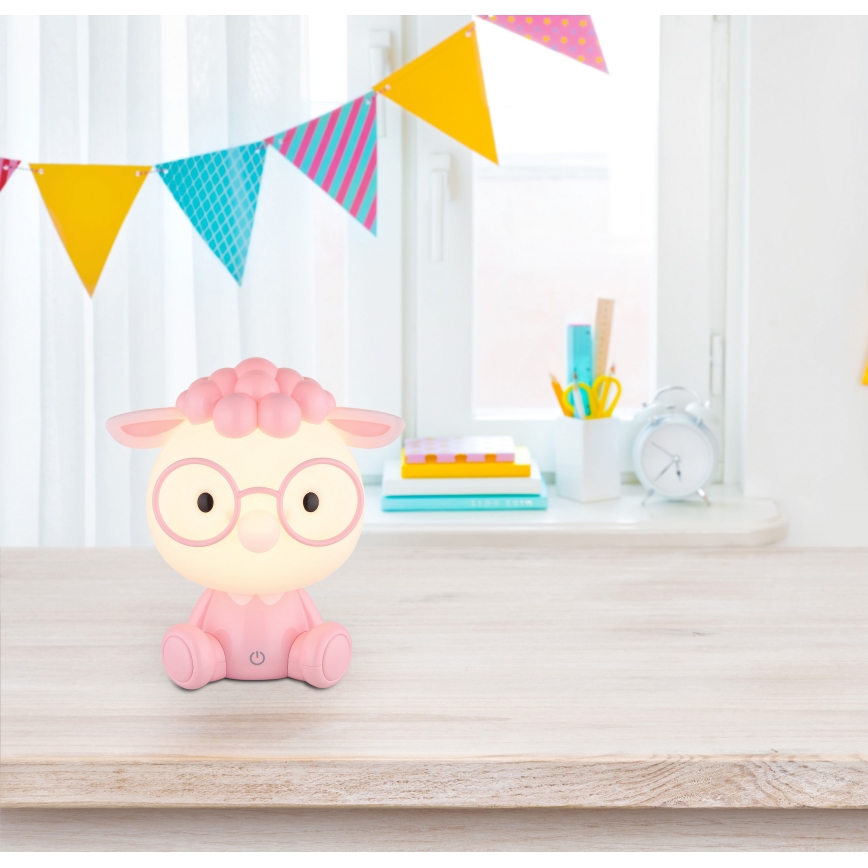 Globo - LED Stmívatelná nabíjecí dětská noční lampička LED/1W/5V 500 mAh růžová
