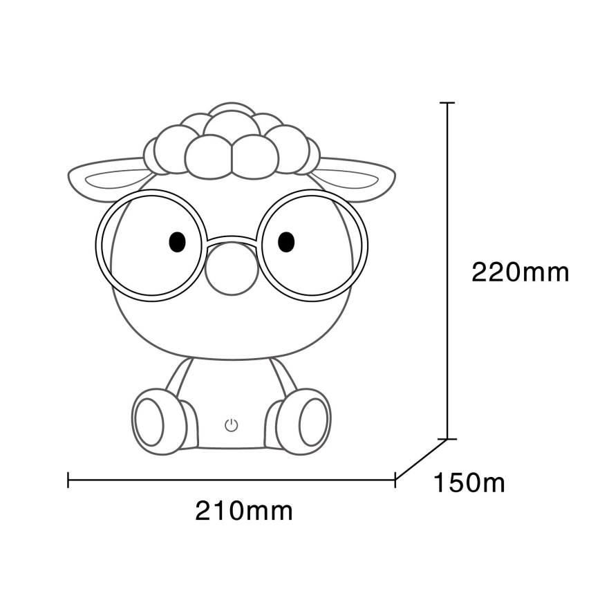 Globo - LED Stmívatelná nabíjecí dětská noční lampička LED/1W/5V 500 mAh růžová