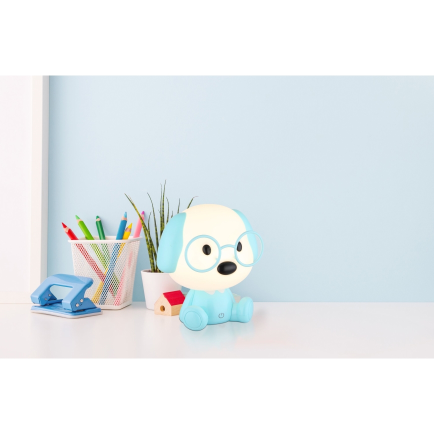 Globo - LED Stmívatelná nabíjecí dětská noční lampička LED/1W/5V 500 mAh modrá