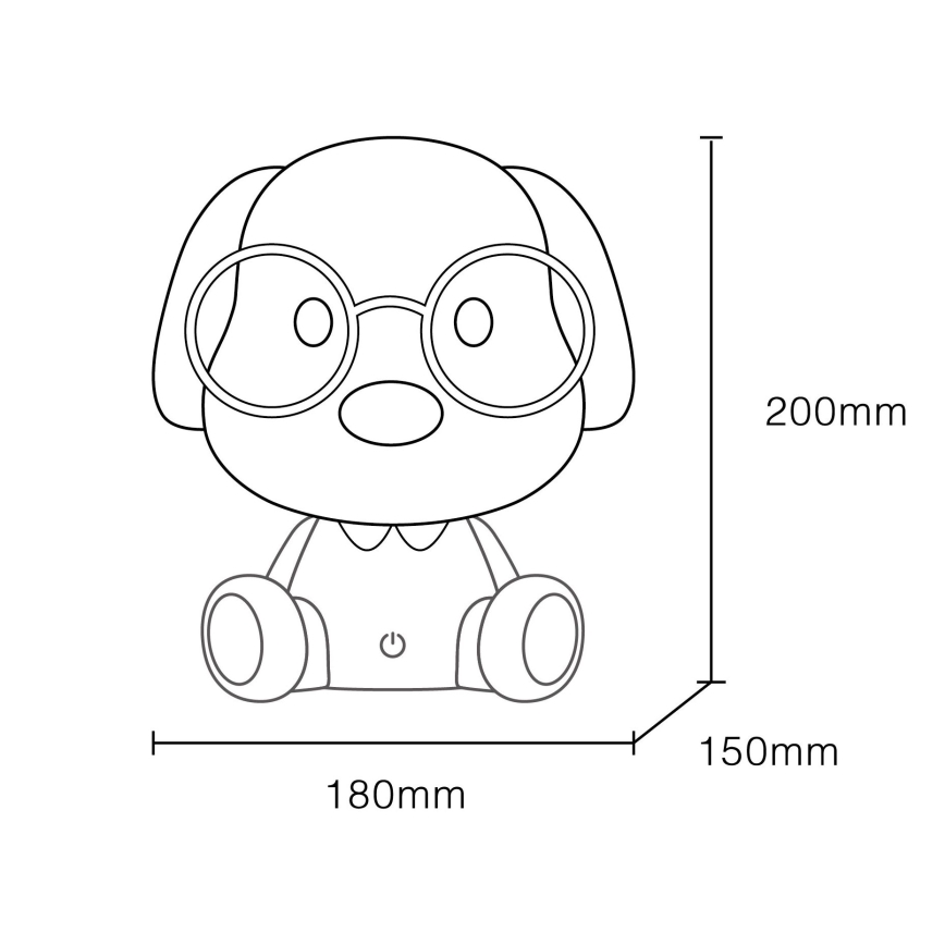 Globo - LED Stmívatelná nabíjecí dětská noční lampička LED/1W/5V 500 mAh modrá