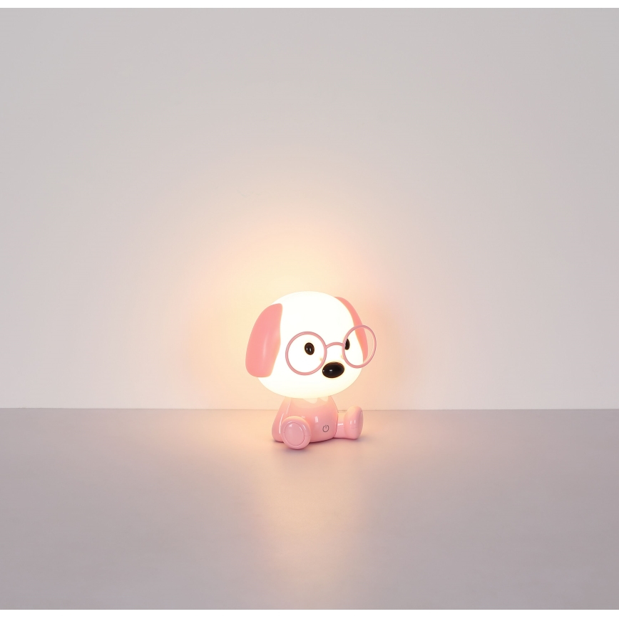 Globo - LED Stmívatelná nabíjecí dětská noční lampička LED/1W/5V 500 mAh růžová