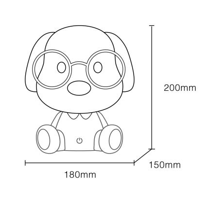 Globo - LED Stmívatelná nabíjecí dětská noční lampička LED/1W/5V 500 mAh růžová