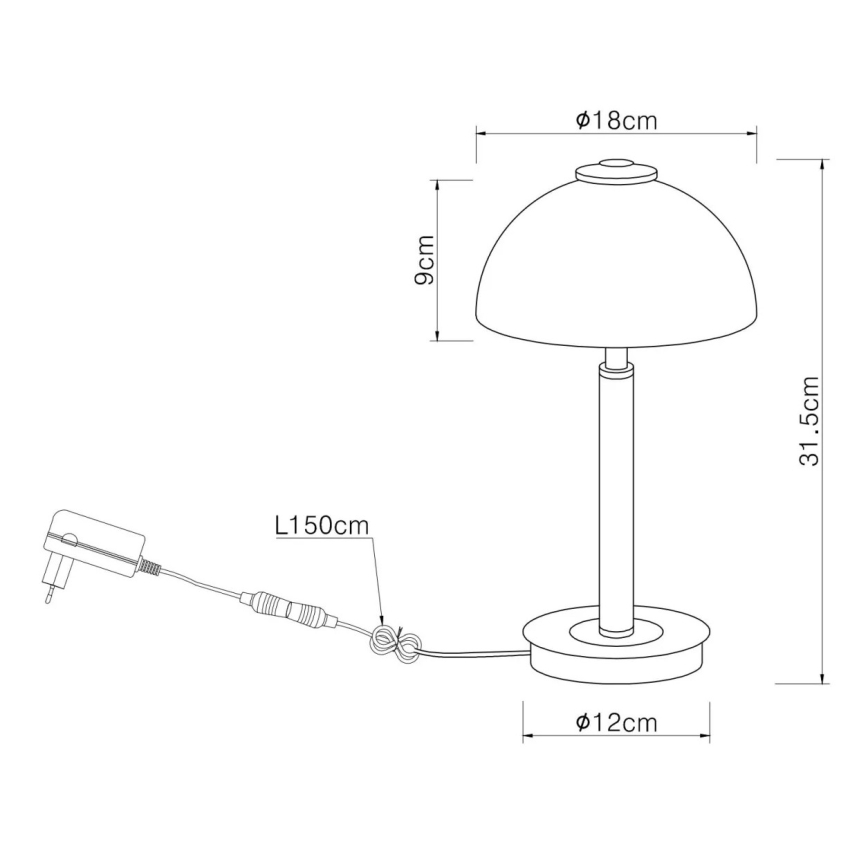 Globo - LED Stmívatelná dotykový stolní lampa LED/7W/230V 3000K mosaz