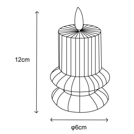 Globo - SADA 2x LED Svíčka LED/0,06W/3V 1xCR2032 210 mAh