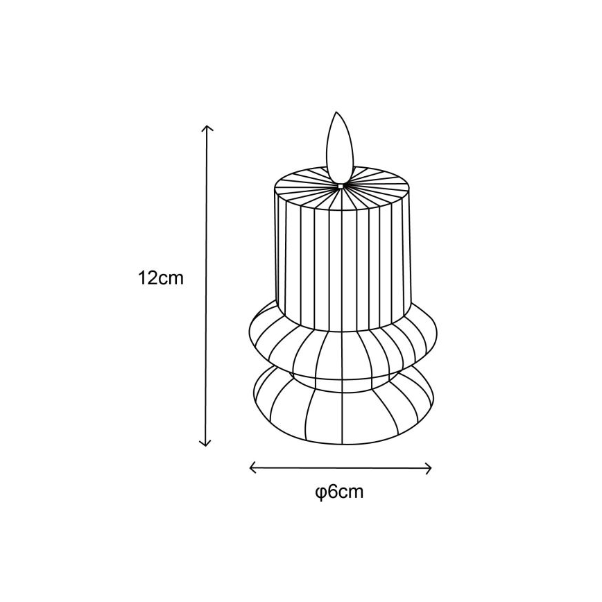 Globo - SADA 2x LED Svíčka LED/0,06W/3V 1xCR2032 210 mAh