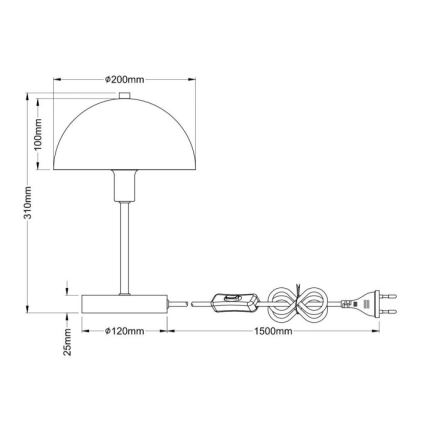 Globo - Stolní lampa 1xE14/40W/230V