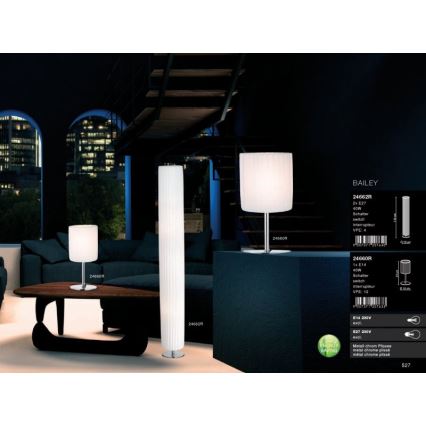 GLOBO 24662R - Stojací lampa BAILEY 2xE27/40W/230V