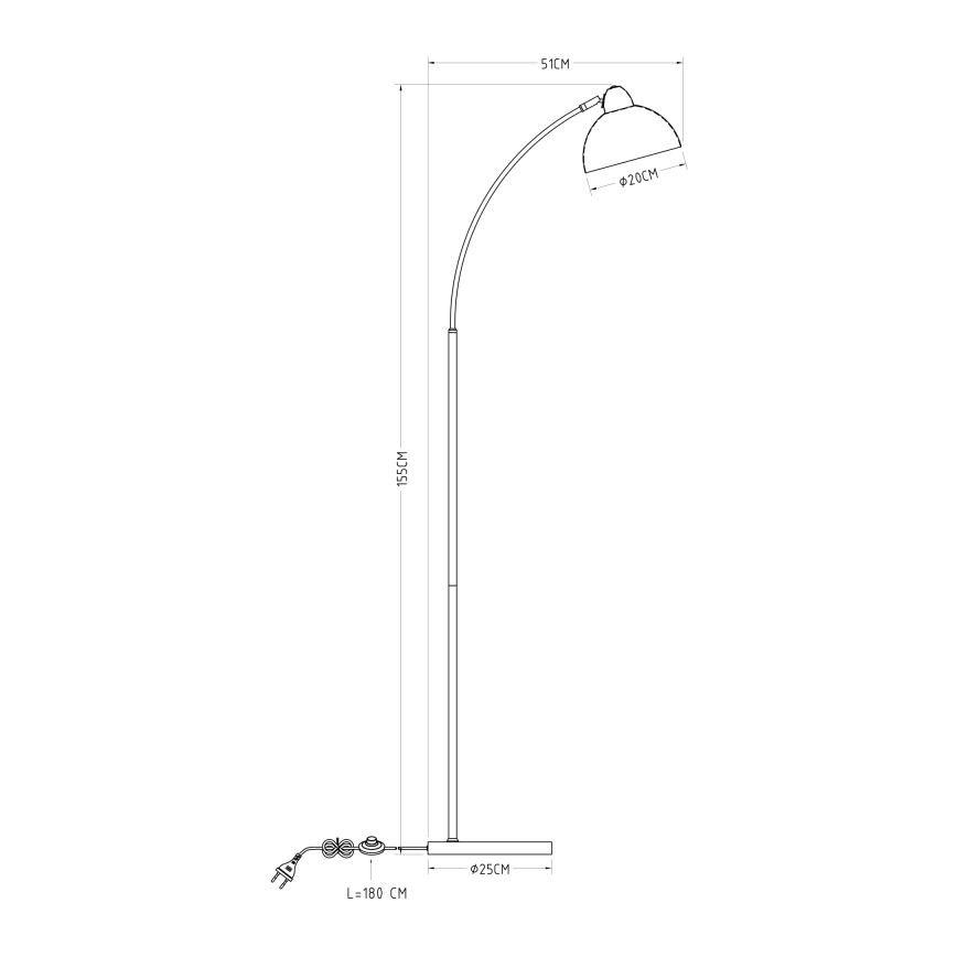 Globo - Stojací lampa 1xE27/40W/230V