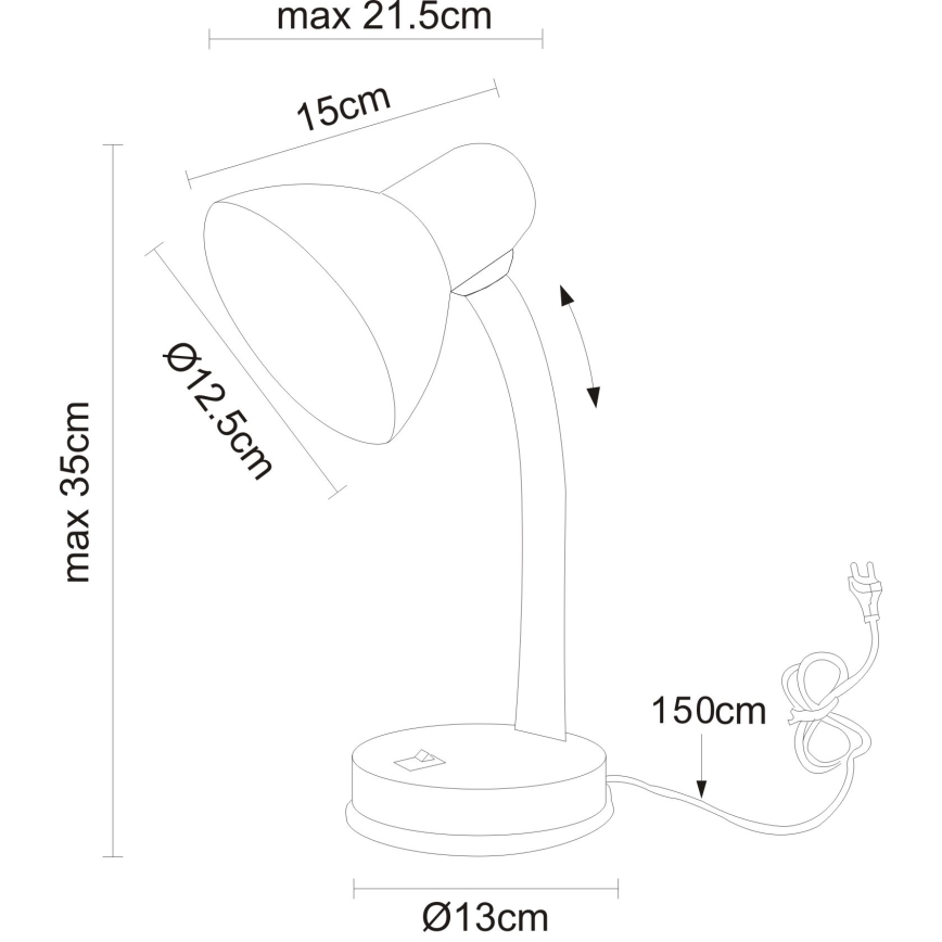 Globo - Stolní lampa 1xE27/40W/230V černá