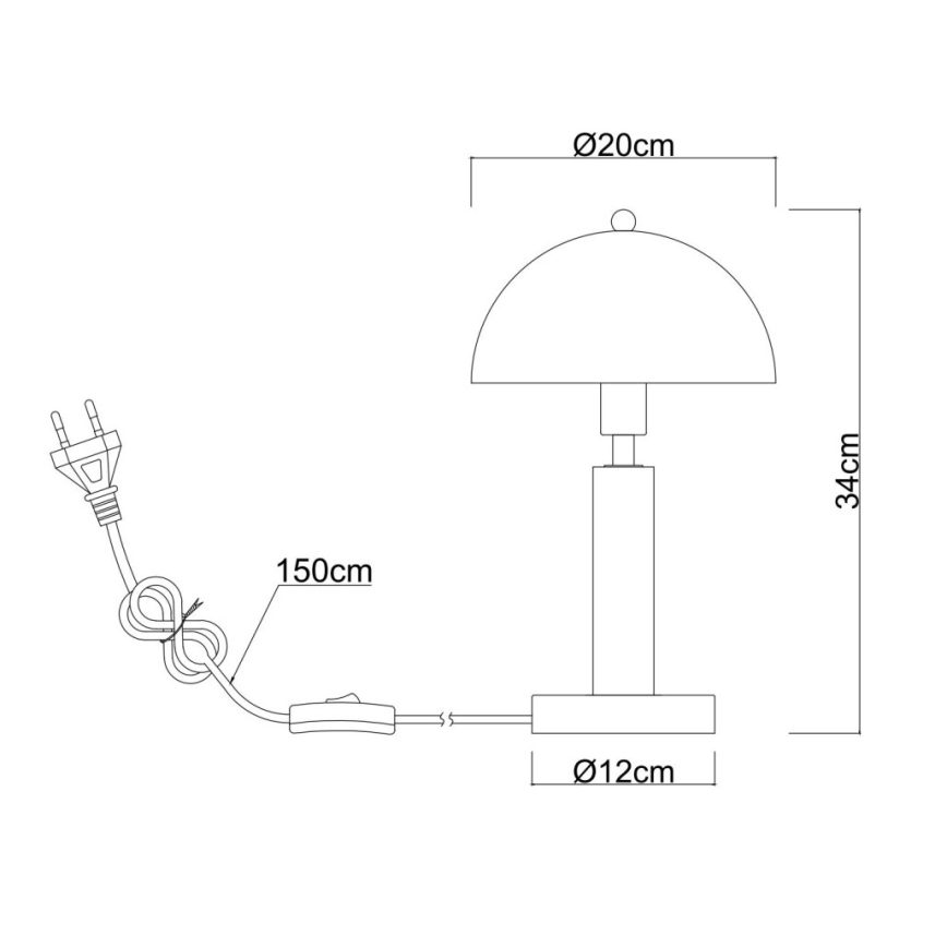 Globo - Stolní lampa 1xE14/40W/230V bílá