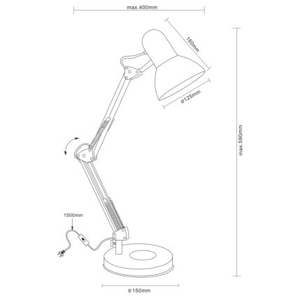 Globo - Stolní lampa 1xE27/40W/230V